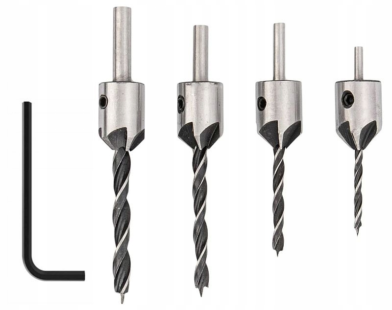 

Wiertła Do Drewna Z Pogłębiaczem Zestaw Wierteł