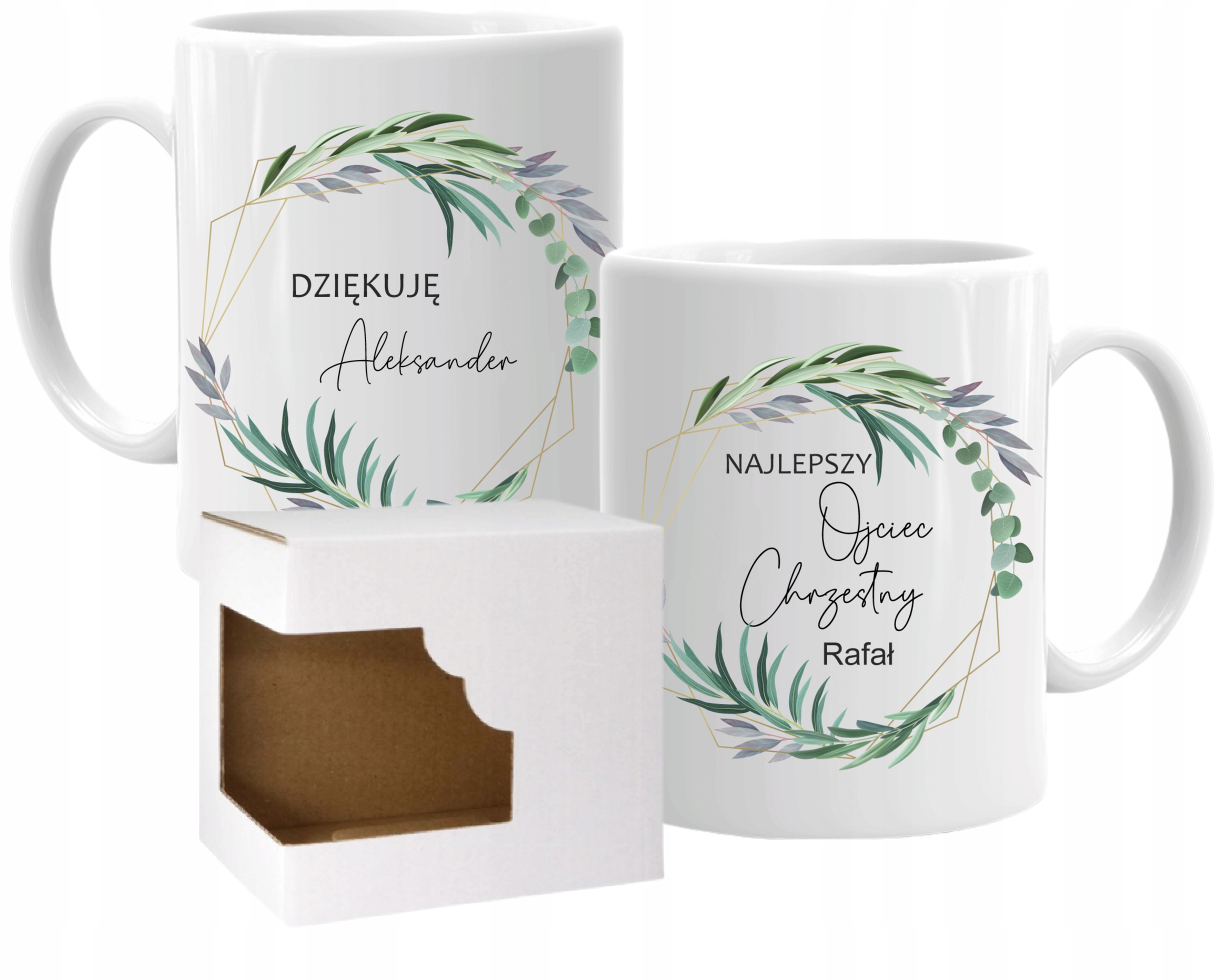 Kubek na podziękowanie dla CHRZESTNYCH CHRZEST KOMUNIA W5