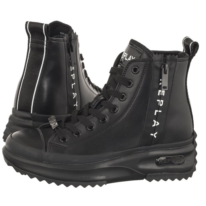 Dámské nad kotník tenisky Replay Aqua Zip 2 GWV1H. Černé