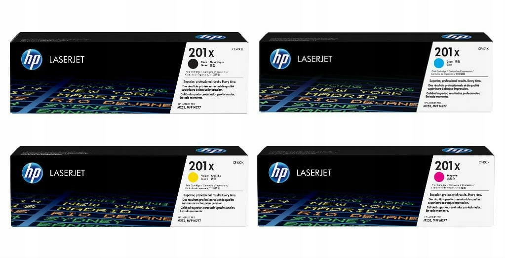 Zestaw 4x Hp 201X CF400X CF401X CF402X CF403X Cmyk
