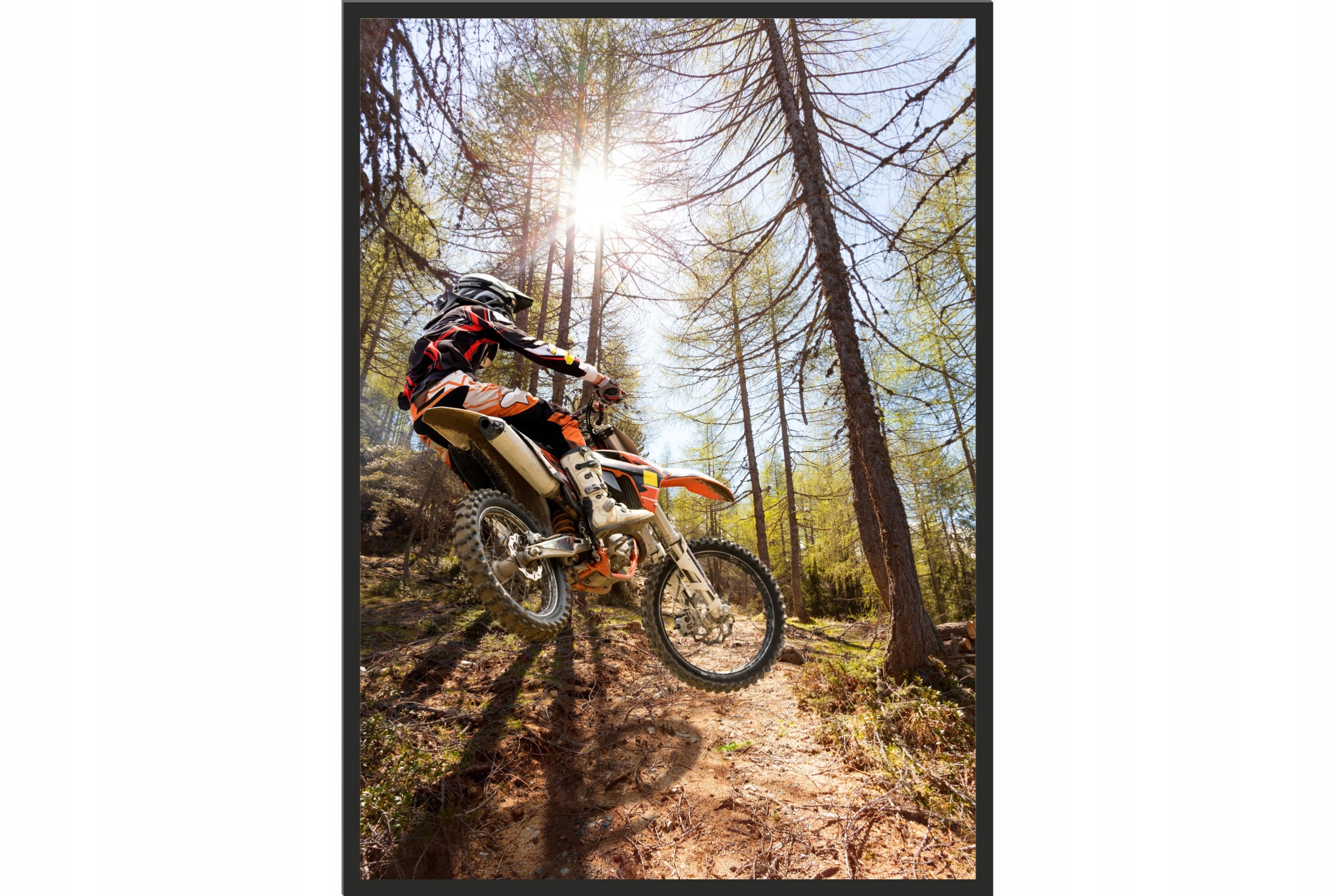 

Obraz plakat 70x50 sport enduro motocykl cross las