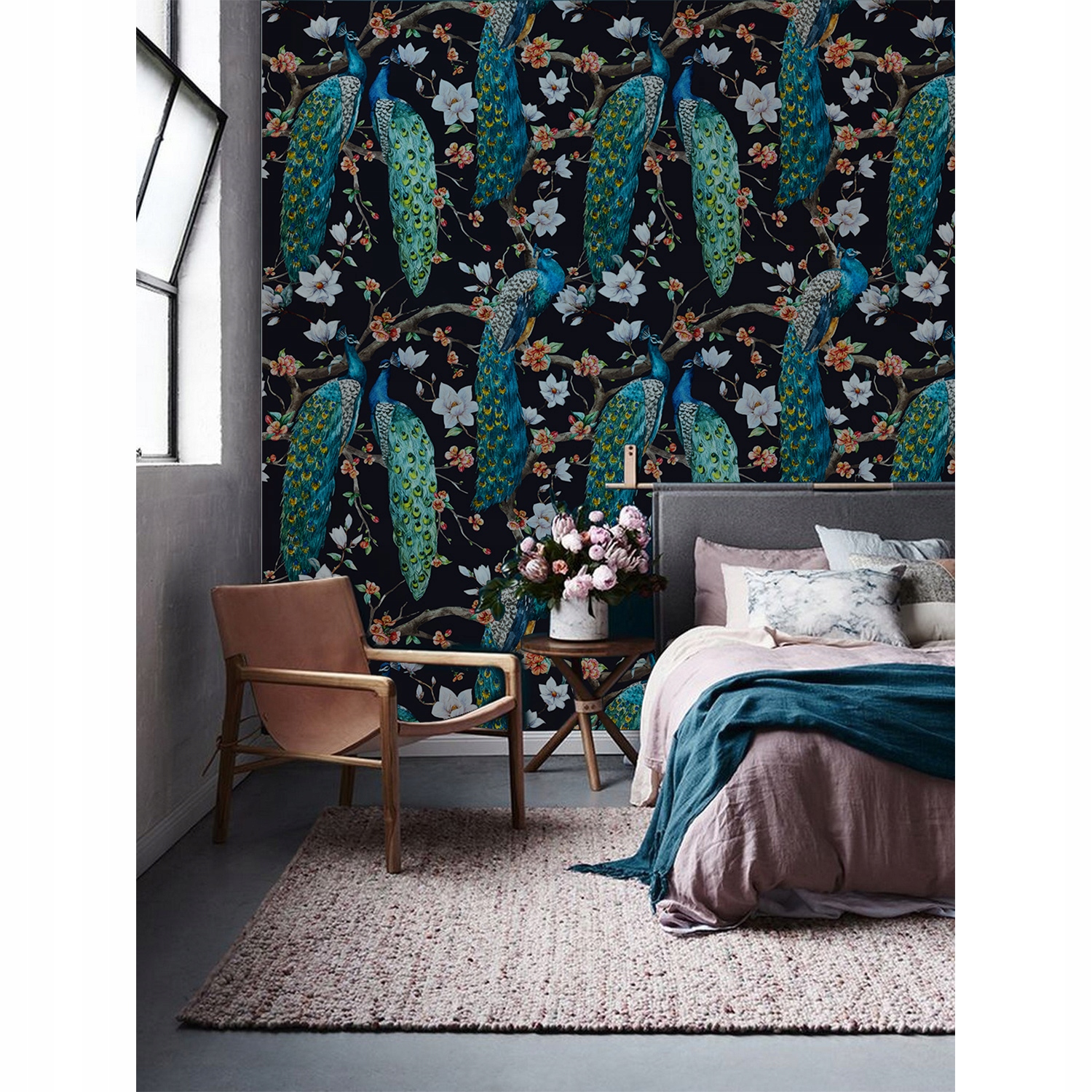 

Flizelinowa fototapeta Pawie na gałęziach 208x146