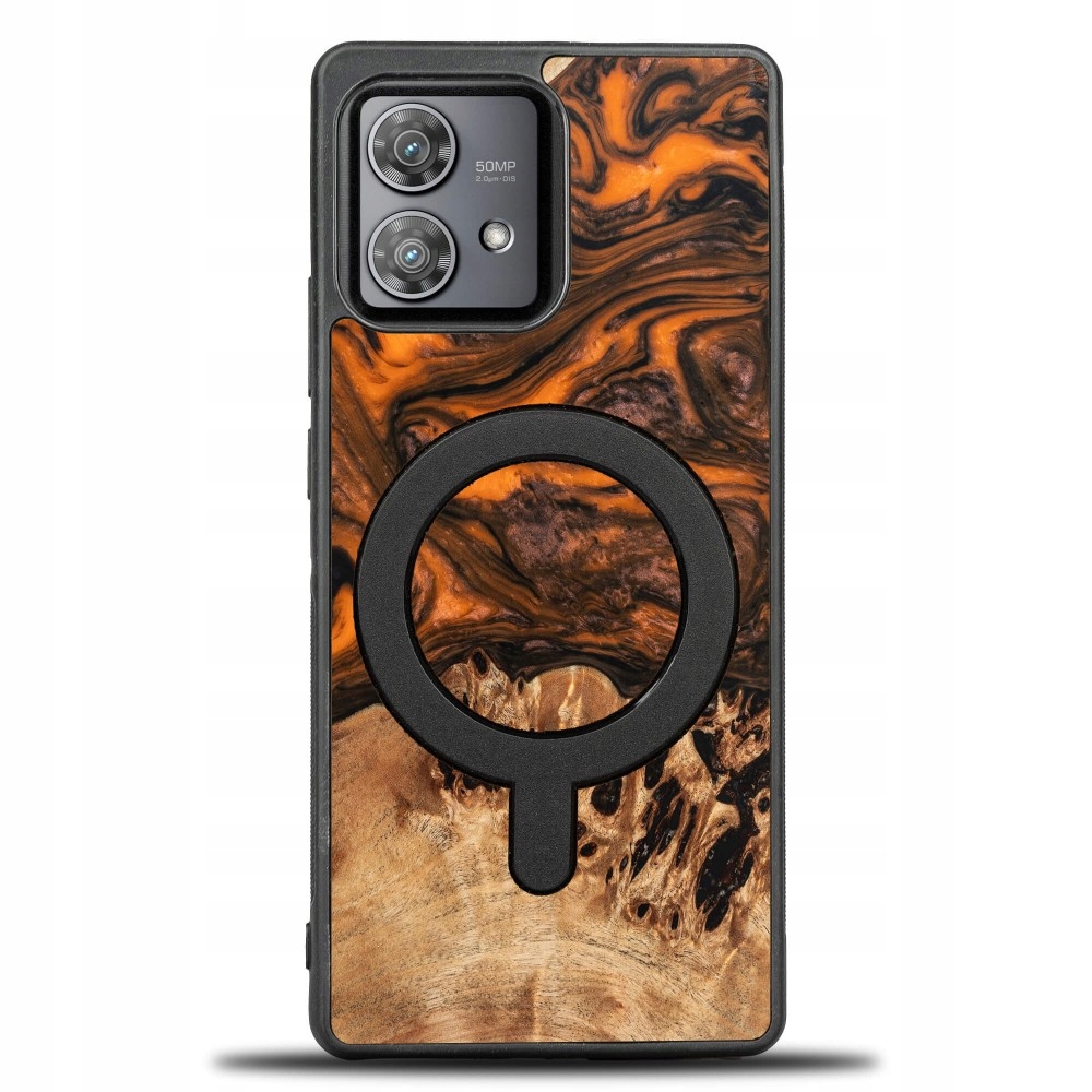 Pouzdro Bewood Unikátní pro Motorola Edge 40 Neo oranžové s MagSafe