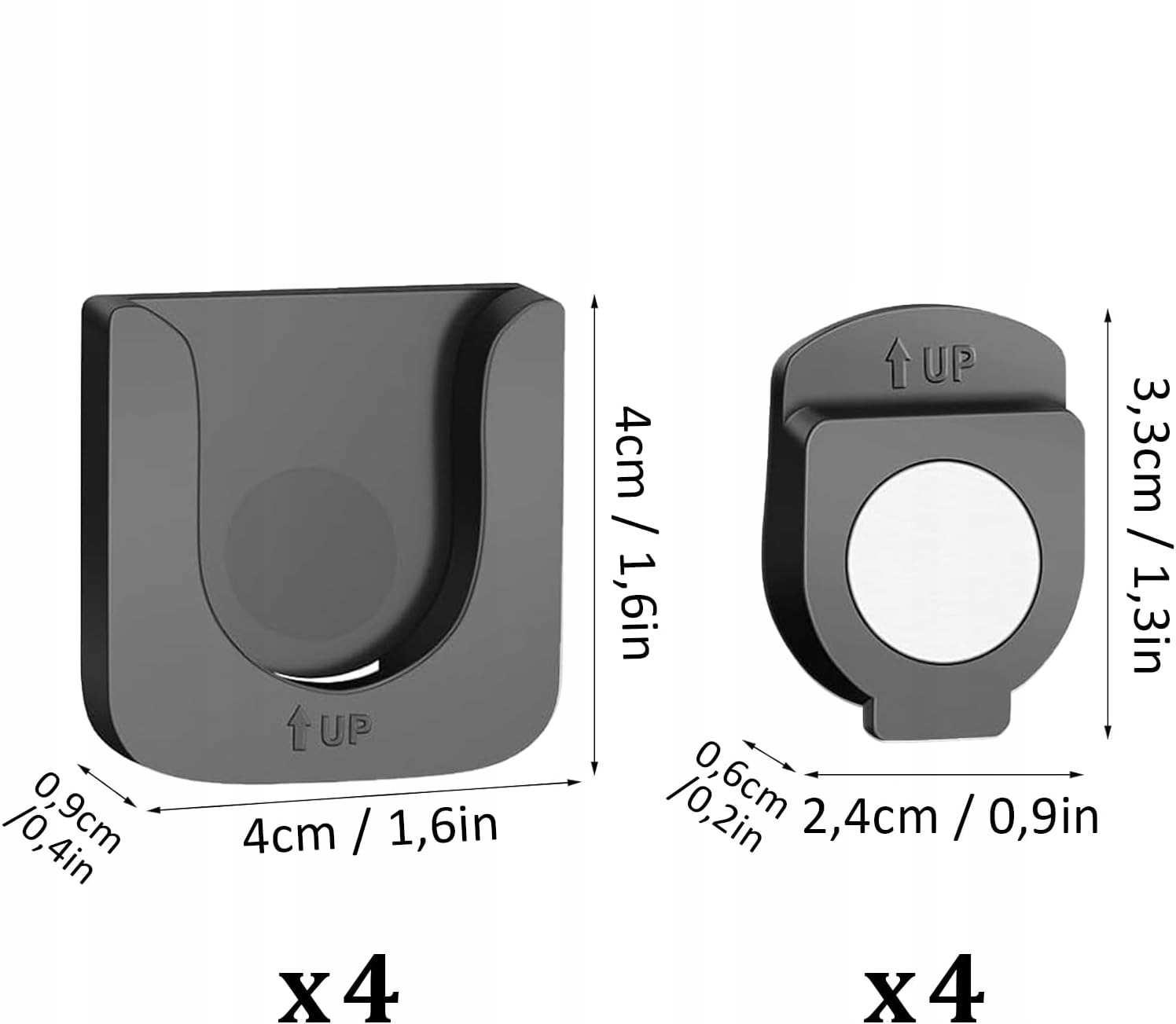 4X MAGNETYCZNY SAMOPRZYLEPNY UCHWYT ŚCIENNY NA PILOT DO TELEWIZORA TV Marka inny