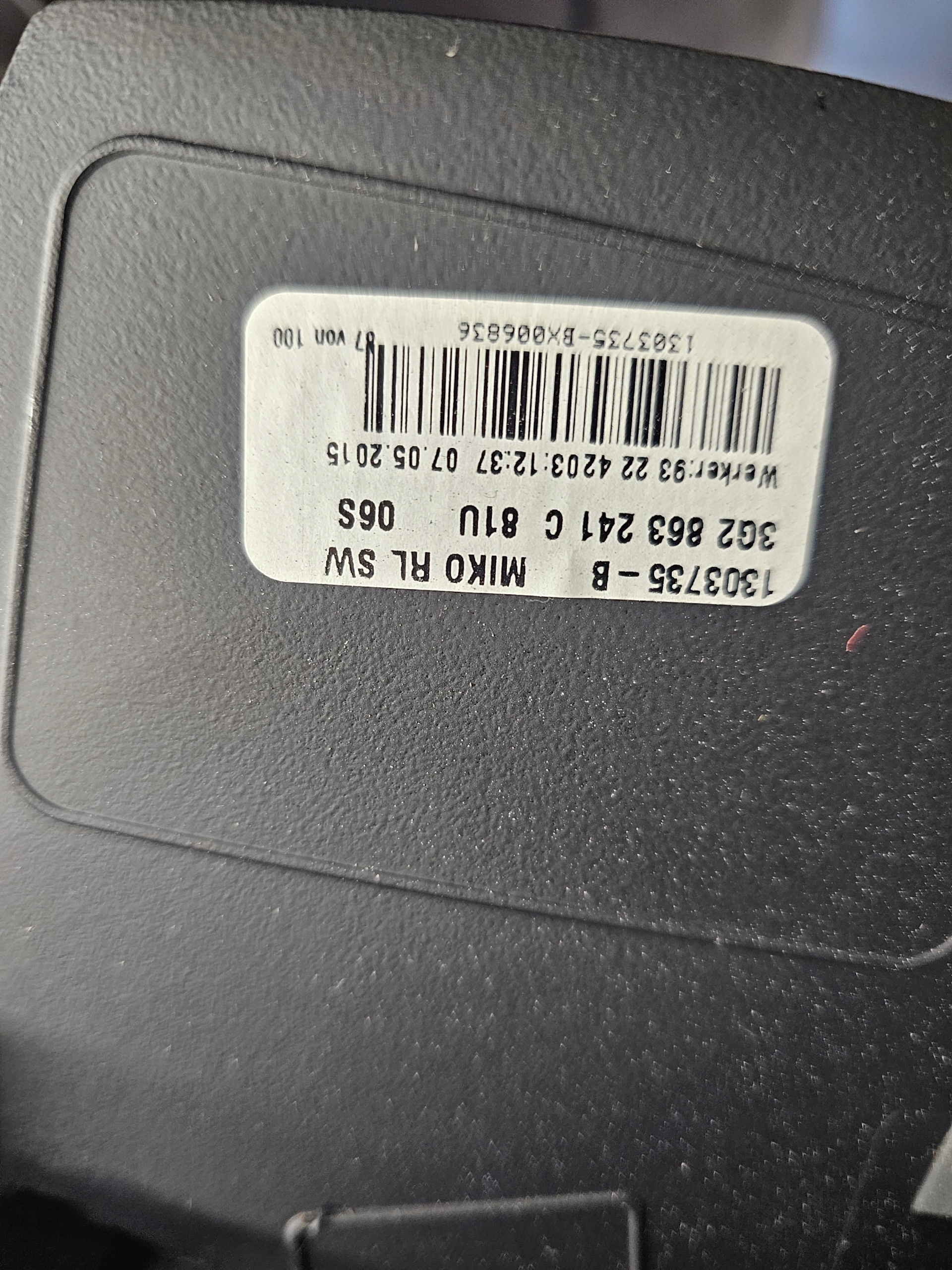 armrest TUNEL central VW PASSAT B8 3G 14- 3G2863241C