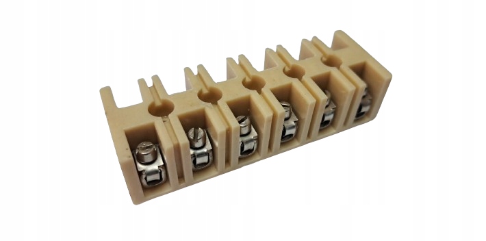 LISTWA ZACISKOWA GWINTOWANA 10MM2 6-TOROWA BAKELIT