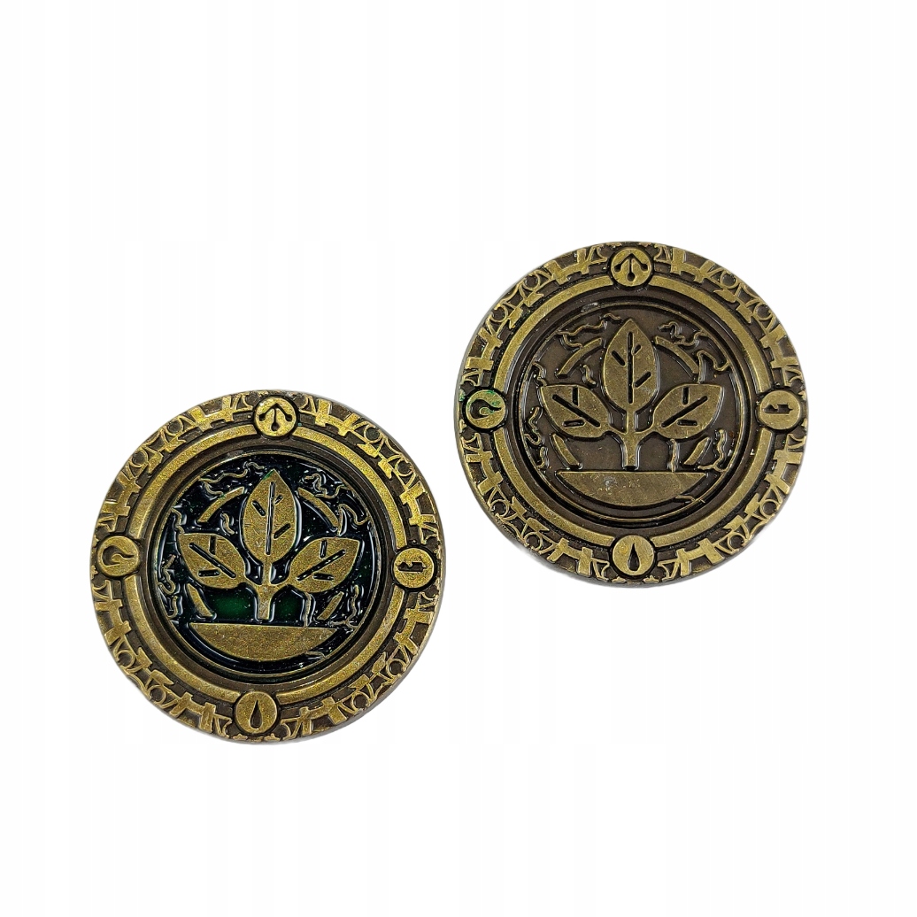 ŻYWIOŁ ZIEMI ZŁOTA METALOWA MONETA 1 SZT LARP RPG