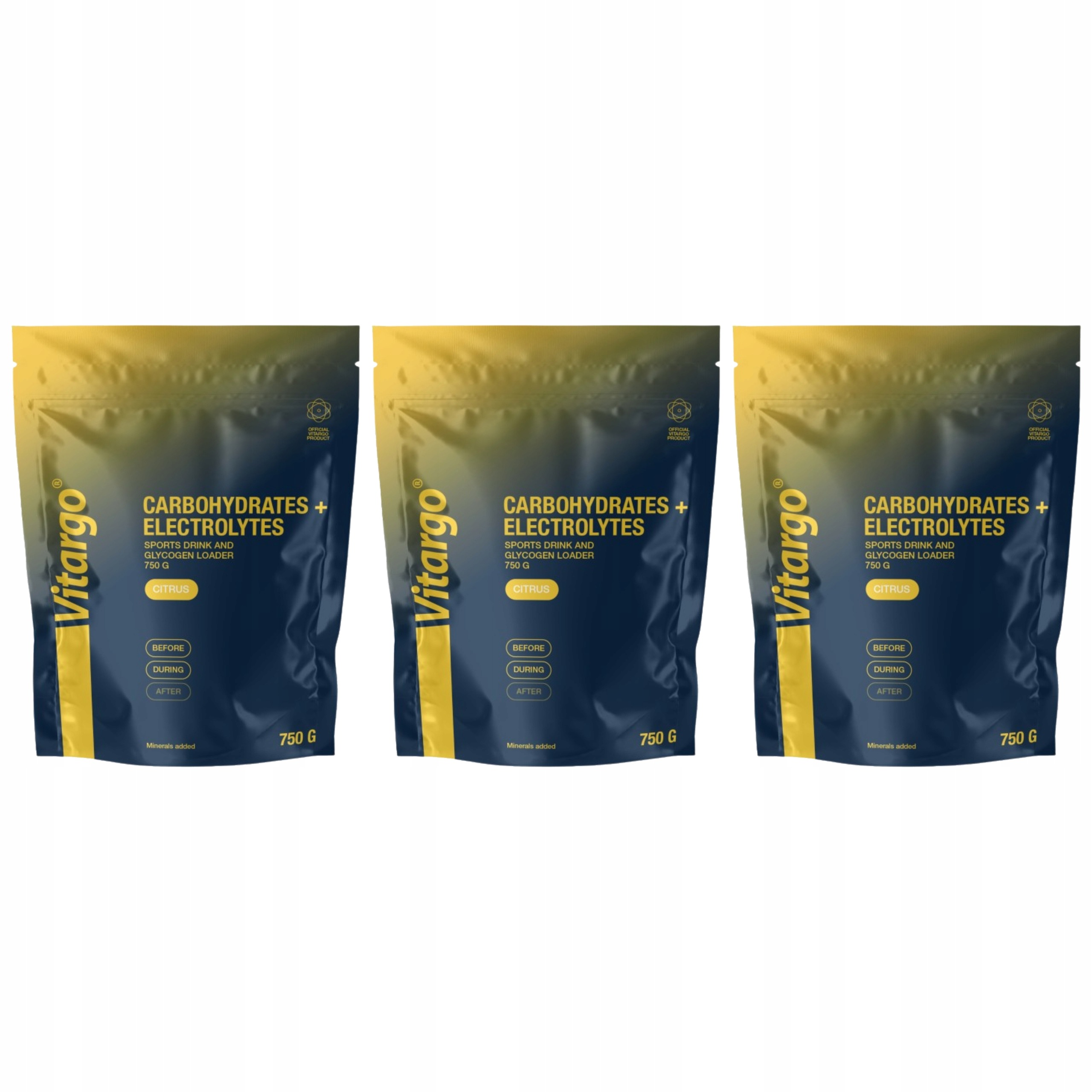 3x Sacharidy Elektrolyty Vitargo Carbohydrates Electrolyte 750g Citron