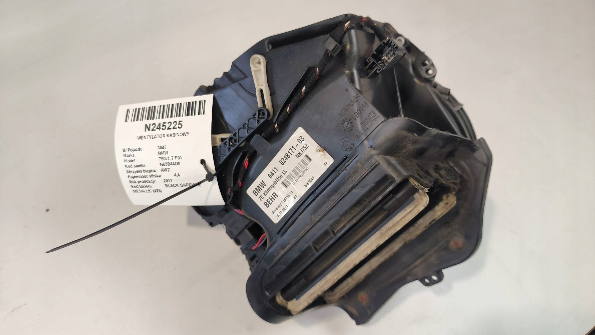 ventilator kabinski 9248171 BMW 750I L 7 F01
