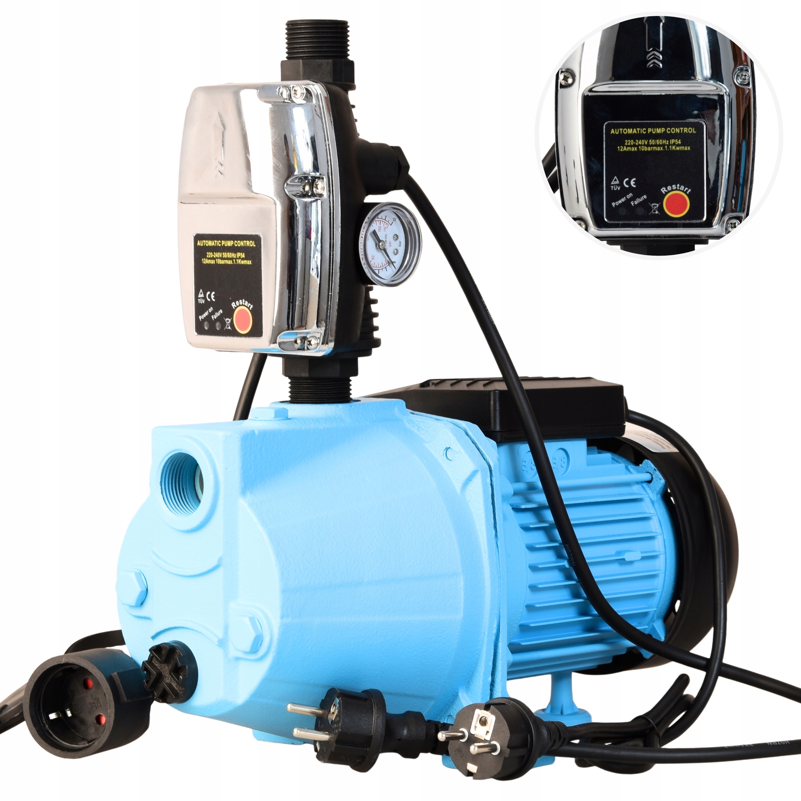 Hydroforová Sada Čerpadla S Automatom 370 W 42 L/min, Ovládanie Prevádzky Čerpadla