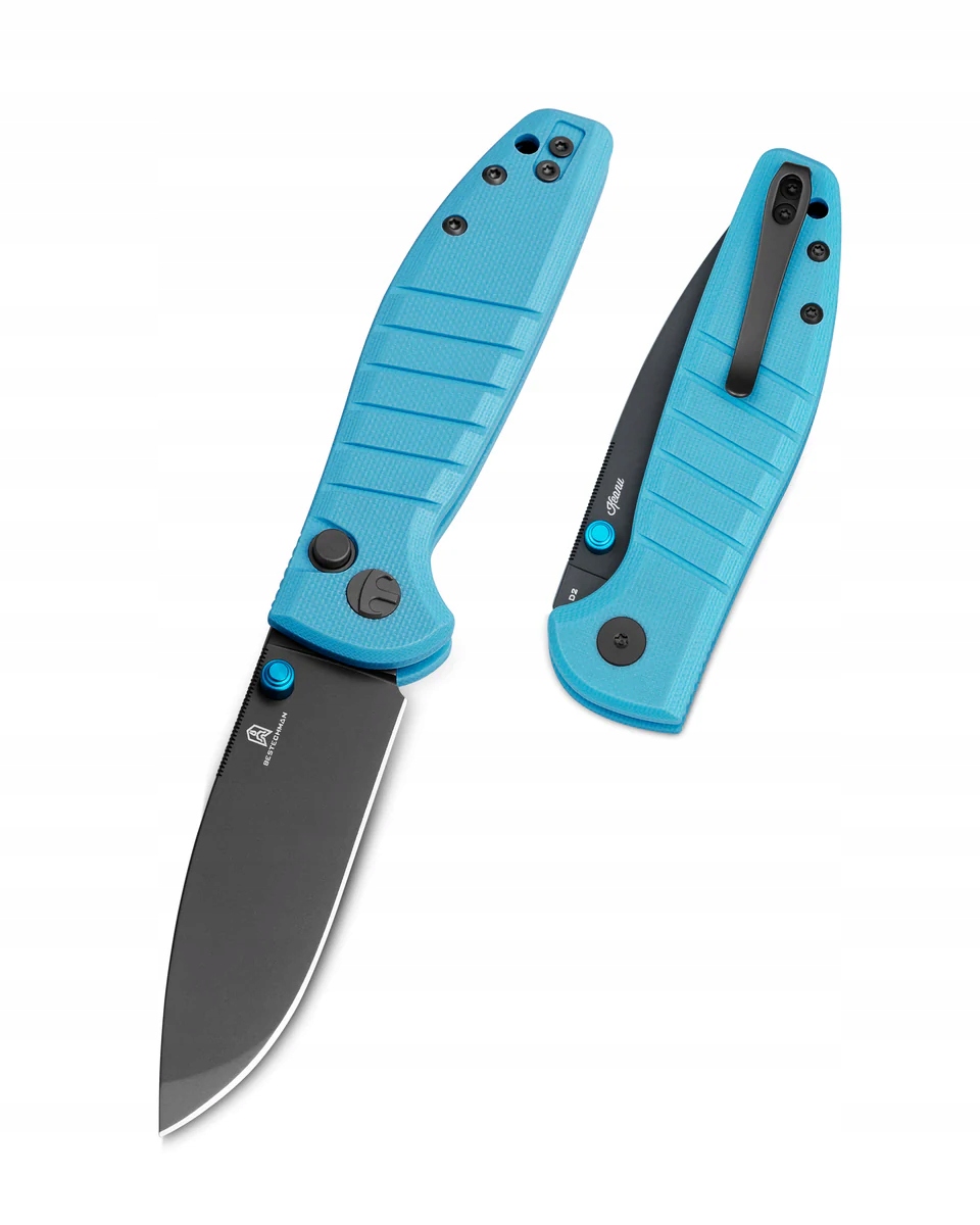 Nůž Bestechman Goodboy Jr. Blue G10, Grey Pvd D2 od firmy Keanu Alfaro