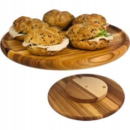 

Patera obrotowa Talerz drewniany na ciasto owoce