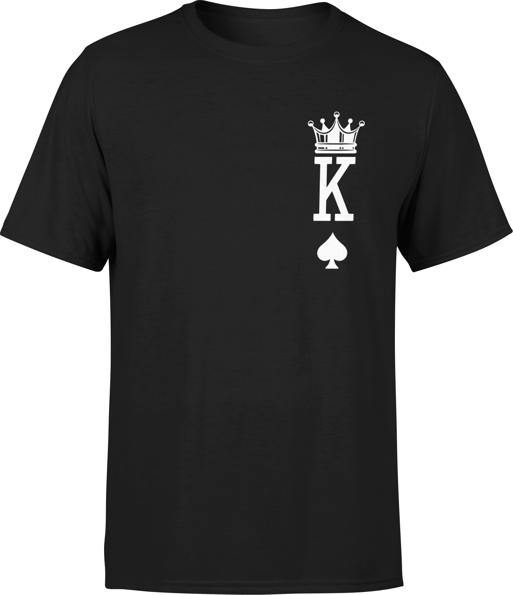 

Męski T-shirt King Król Karta Bawełniana R. L