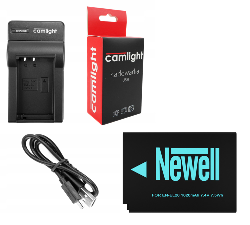 ŁADOWARKA USB + AKUMULATOR DO NIKON COOLPIX P1000