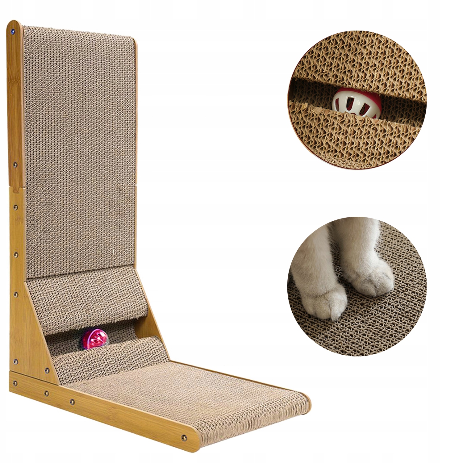 Levně Škrabadlo Pro Kočky S Míčem Věž Škrabadlo Pelíšek A Koťátkem Pro Kočky Doma