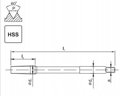FANAR Gwintownik do nakrętek M8x1 NGMF HSS Kod producenta F1-151001-0083
