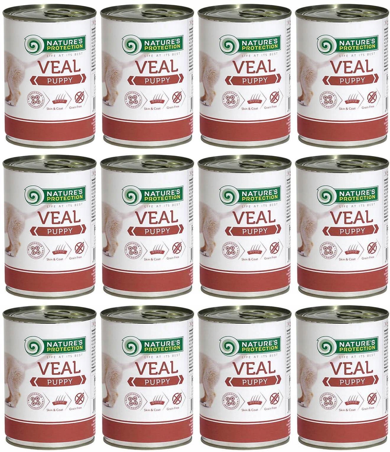 Levně Nature's Protection Puppy Telecí 12 x 400 g