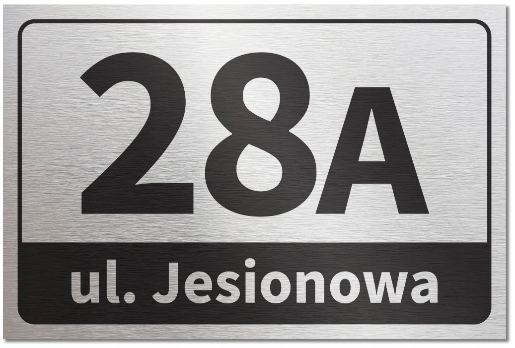 Numer domu tabliczka adresowa tablica ALU 30x20