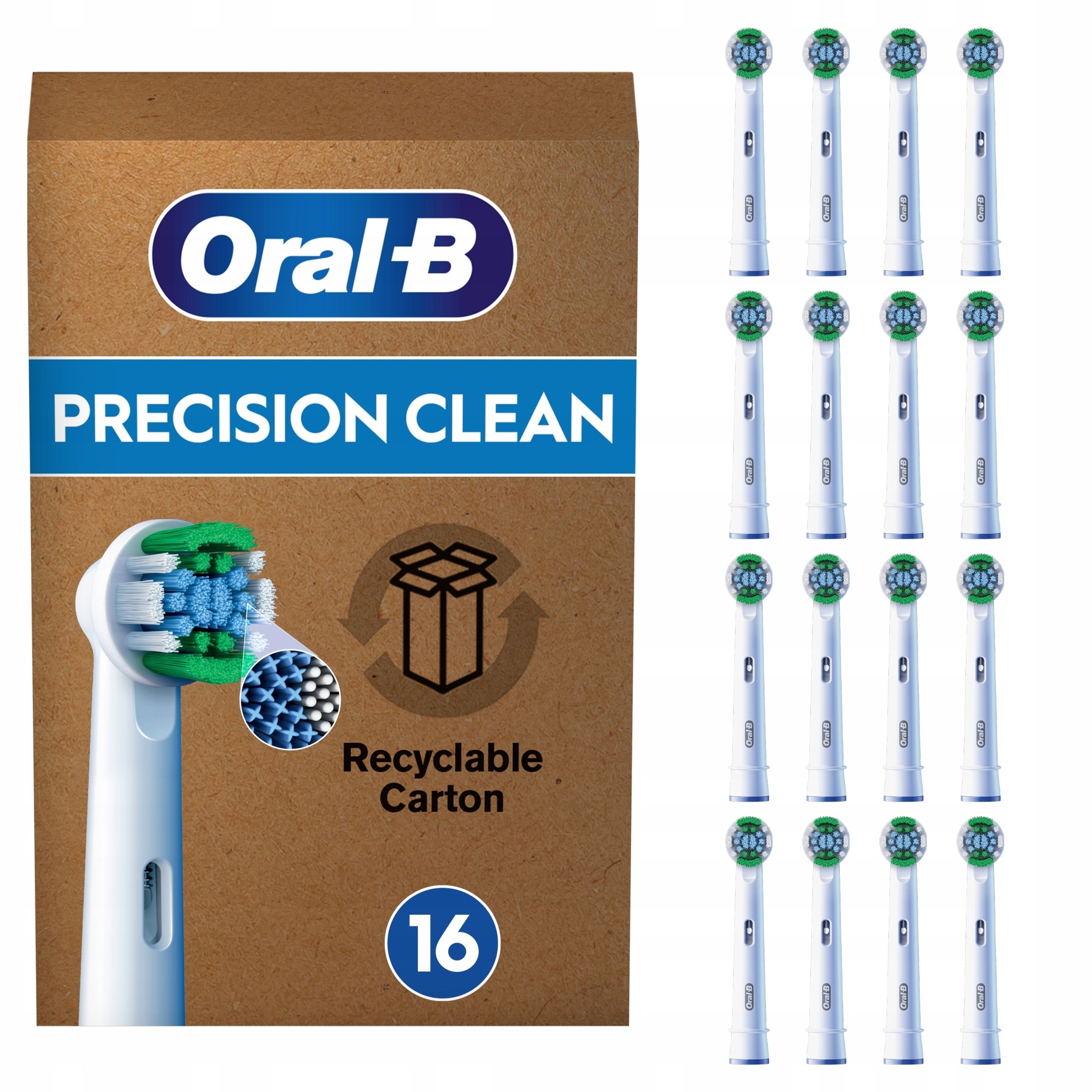 9x Oryginalne Końcówki Braun Oral-B EB20 Precision Clean