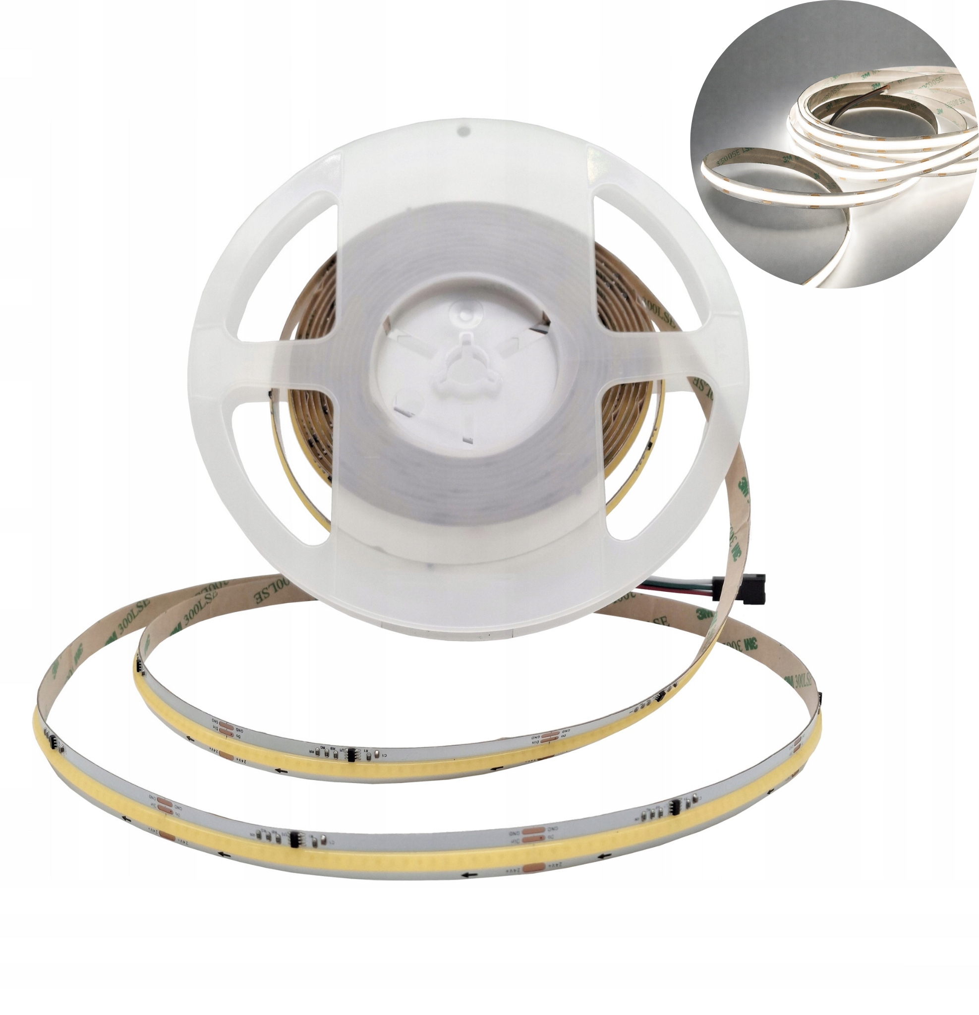 Led pásek Cob WS2811 Neutrální 4000K Digitální 24V 360 LED/m Tekoucí 5m