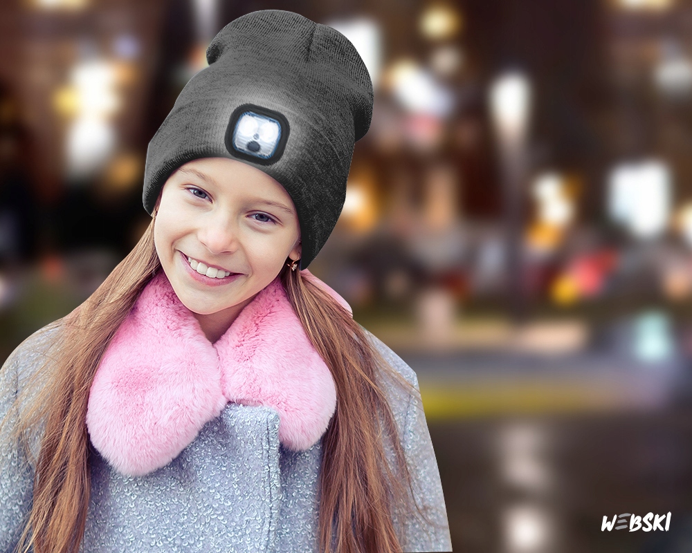 Czapka z Latarką Lampką LED USB dla Pracownika Rozmiar uniwersalny