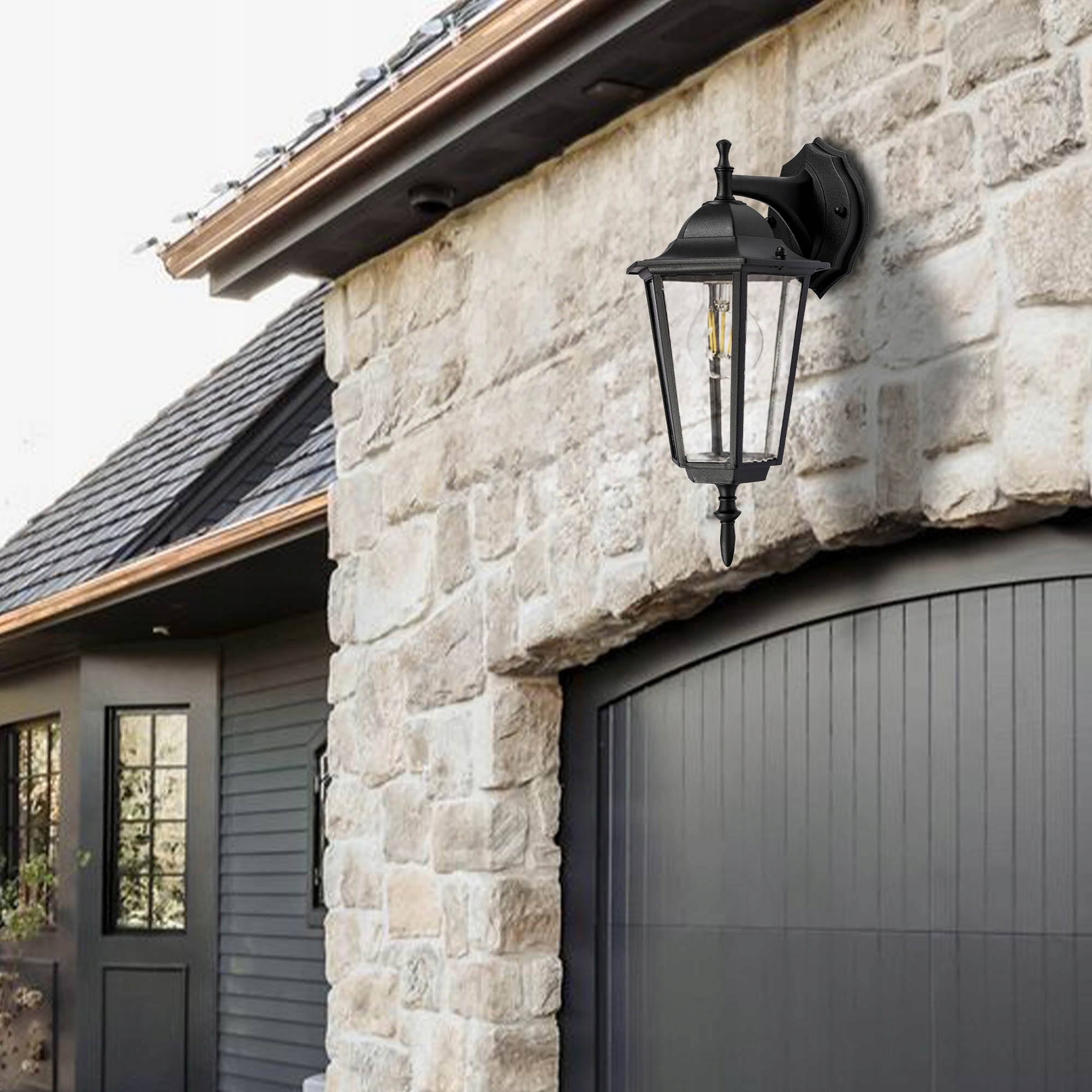 Lampa elewacyjna LED kinkiet ogrodowy LATARNIA E27 Klasa efektywności energetycznej F