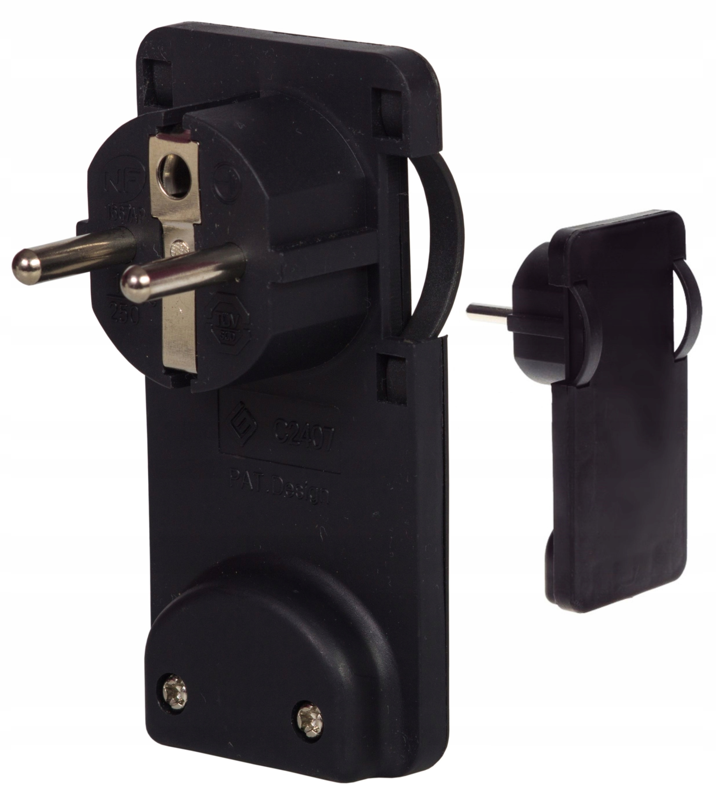 Wtyczka kątowa, płaska Adelid 16 A 230 V (5900378909545
