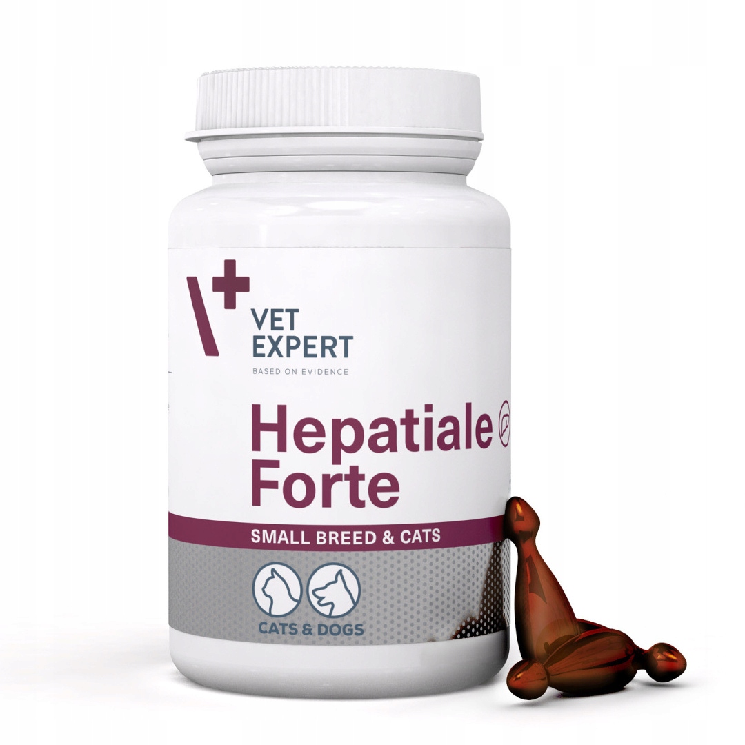 VetExpert Hepatiale Forte 40 kaps. Wsparcie Wątroby Psów Małych Ras i Kotów