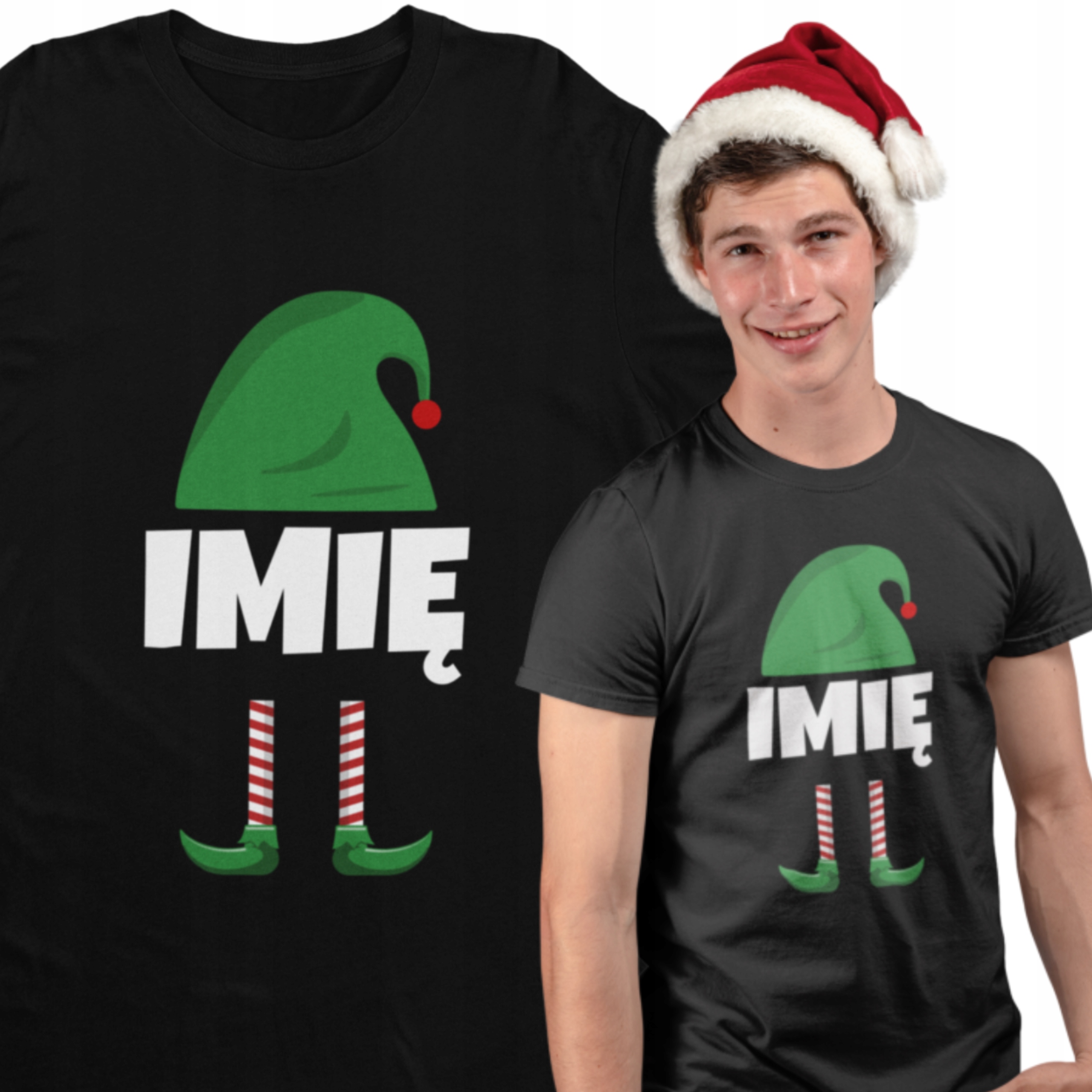 

Męska Koszulka Elf T-shirt Twój Dowolny Napis 3XL