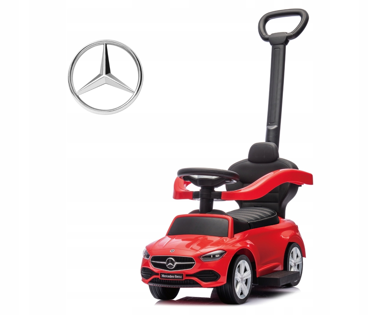 Milly Mally Pojazd z rączką Mercedes C-Class Deluxe Red