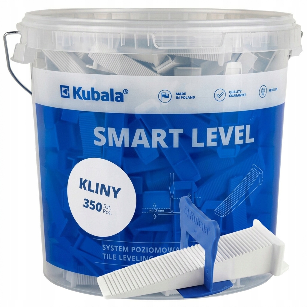 Kubala Smart Level Kliny Do Poziomowania Płytek 350 sztuk Wiadro 20l 1867