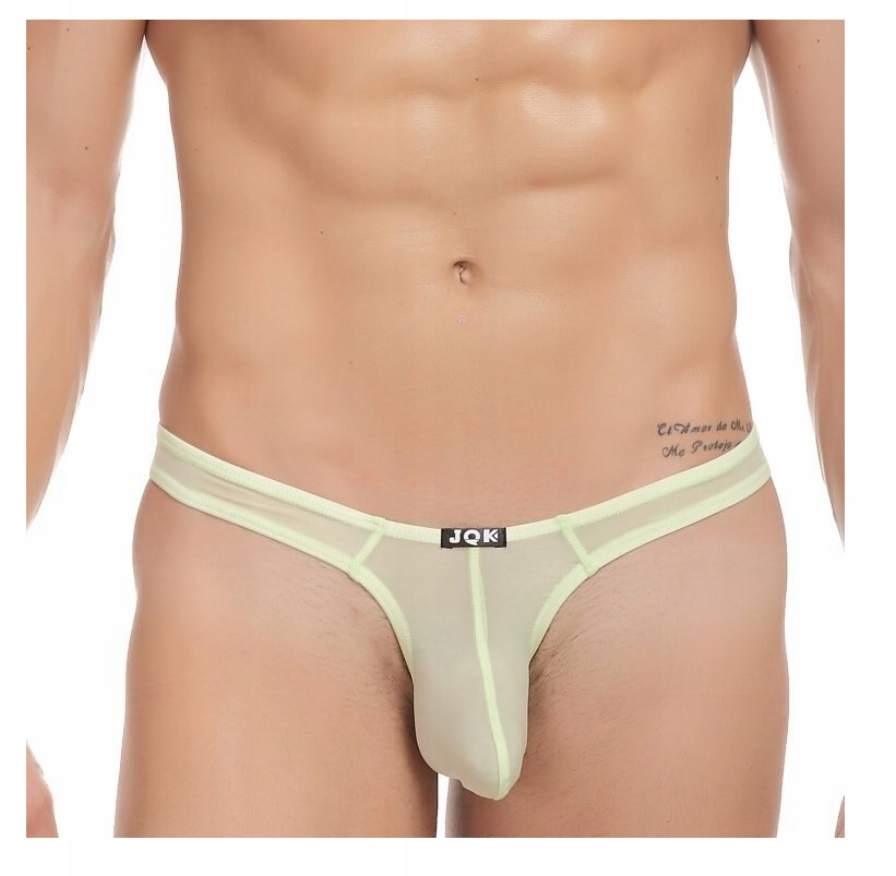 SEXY MĘSKIE JASNO ZIELONE STRINGI XL