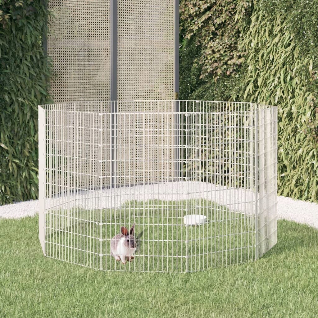 10-panelová klec pro králíka, 54 x 100 cm, galvanizované železo Lumarko!