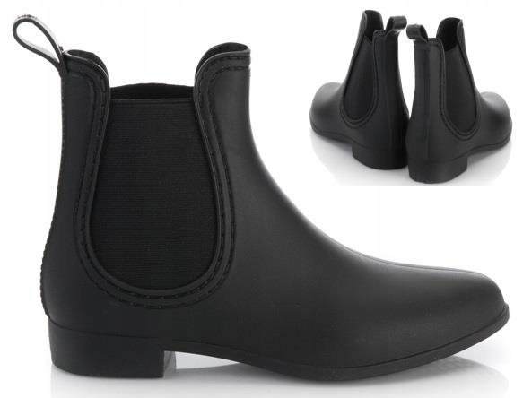 31 MATOWE KALOSZE BOTKI SZTYBLETY GUMA CZARNE 37 Rozmiar 37