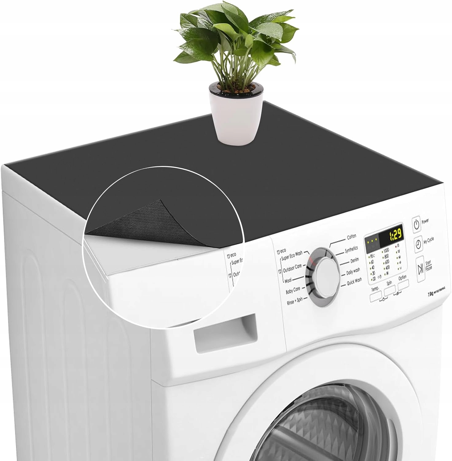 Antypoślizgowa Osłona Mata Na Pralkę Lodówkę Ochrona Przed Kurzem 60x60cm