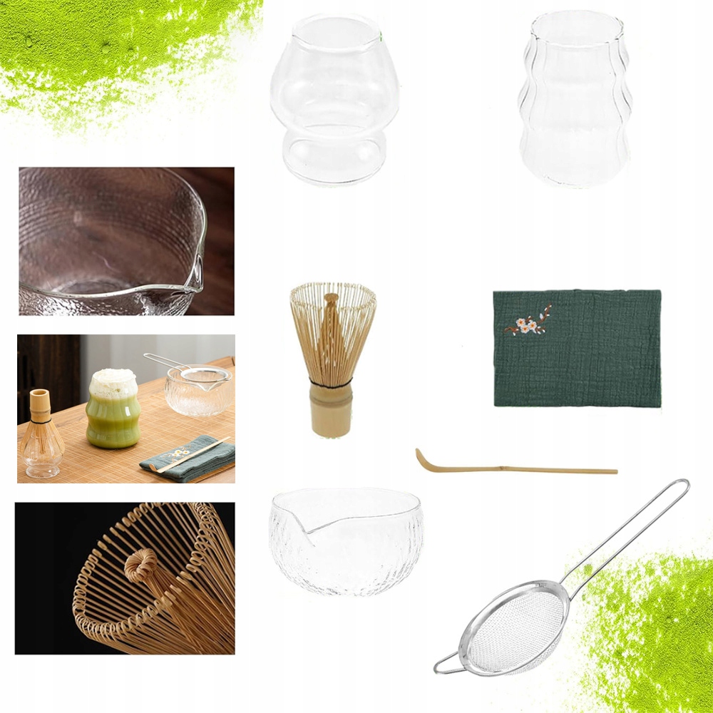 Zestaw Do Herbaty Matcha Trzepaczka Bambusowa I Miska , 7SZT