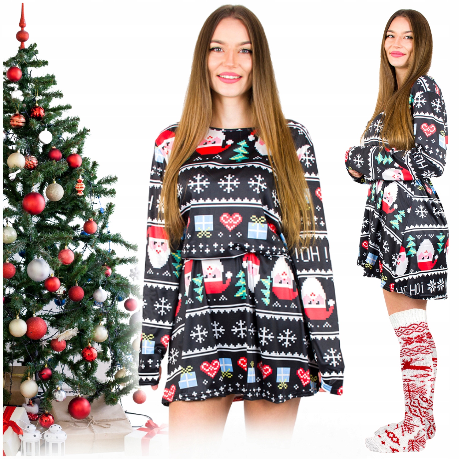 Elegantní Šaty S Dlouhým Rukávem, Rozevřené Zavinovačky