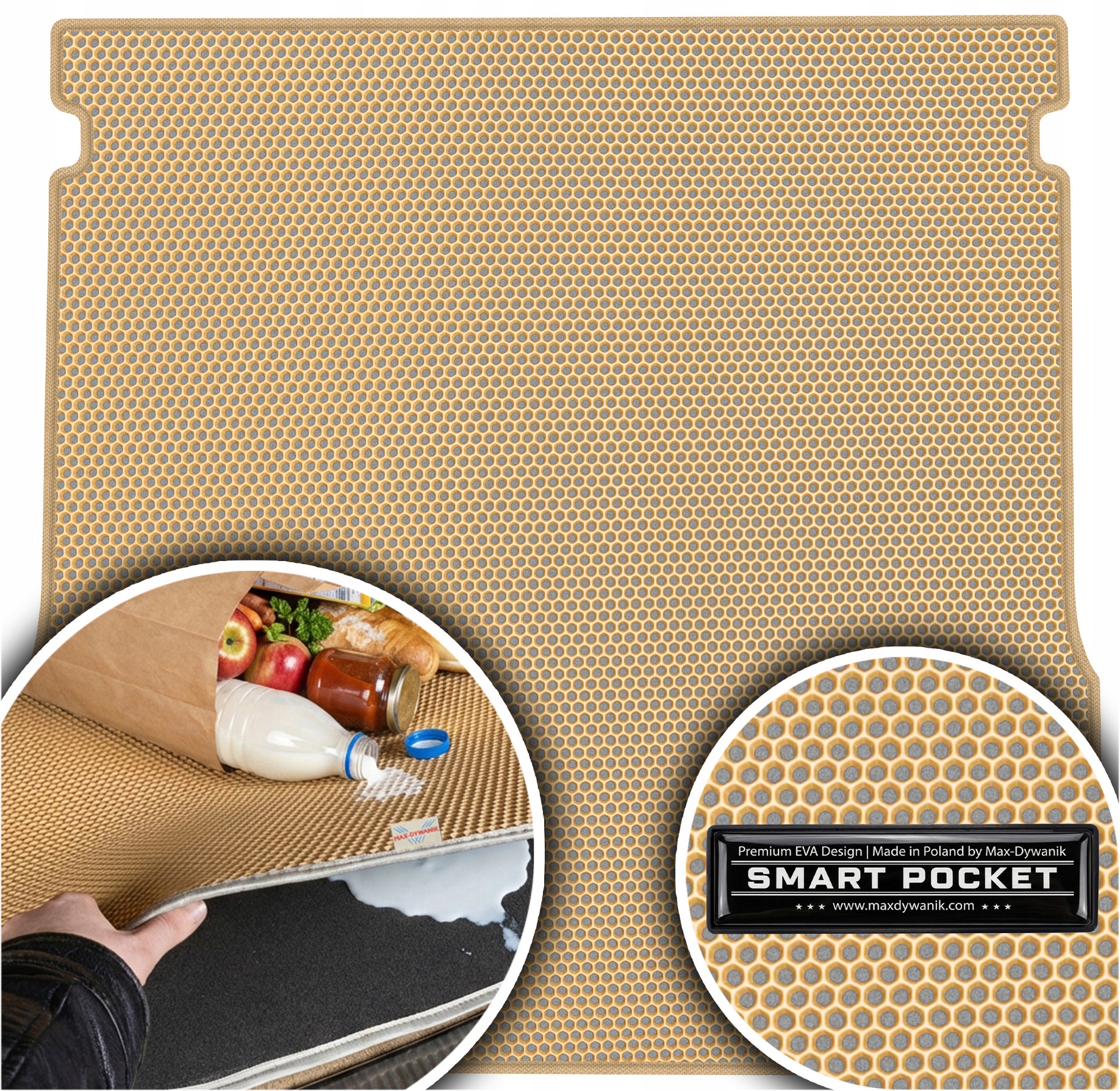 Peugeot 308 II Kombi Sw 2014-2021 Vložka do kufru Eva Smart Pocket Béžová