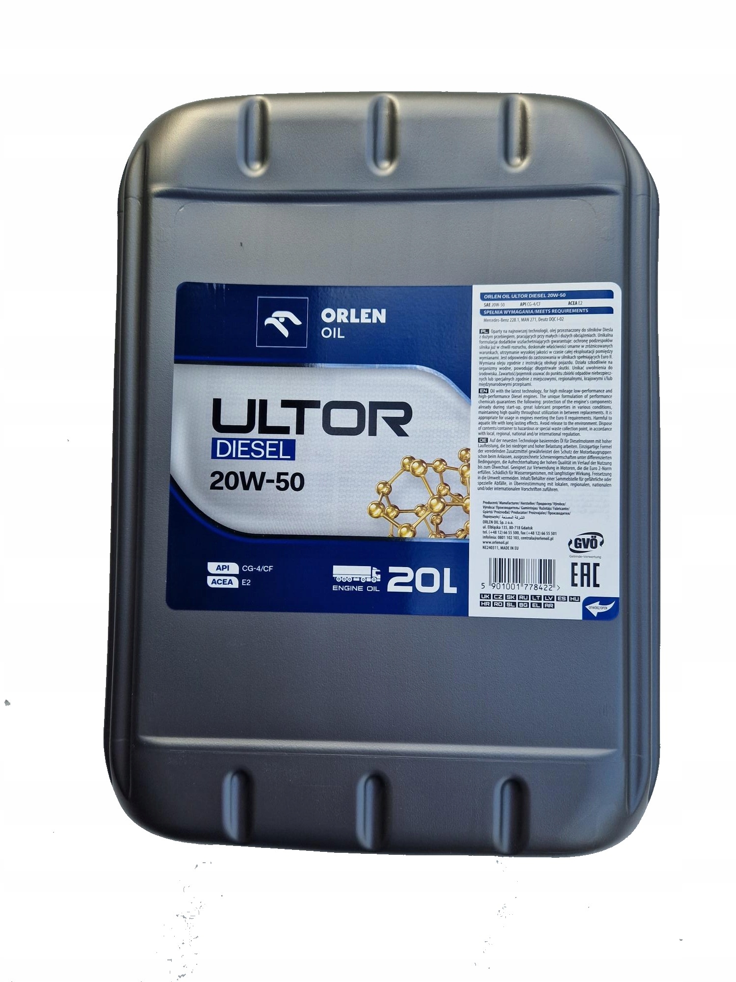 ORLEN OIL OLEJ ULTOR DIESEL 20W-50 20L