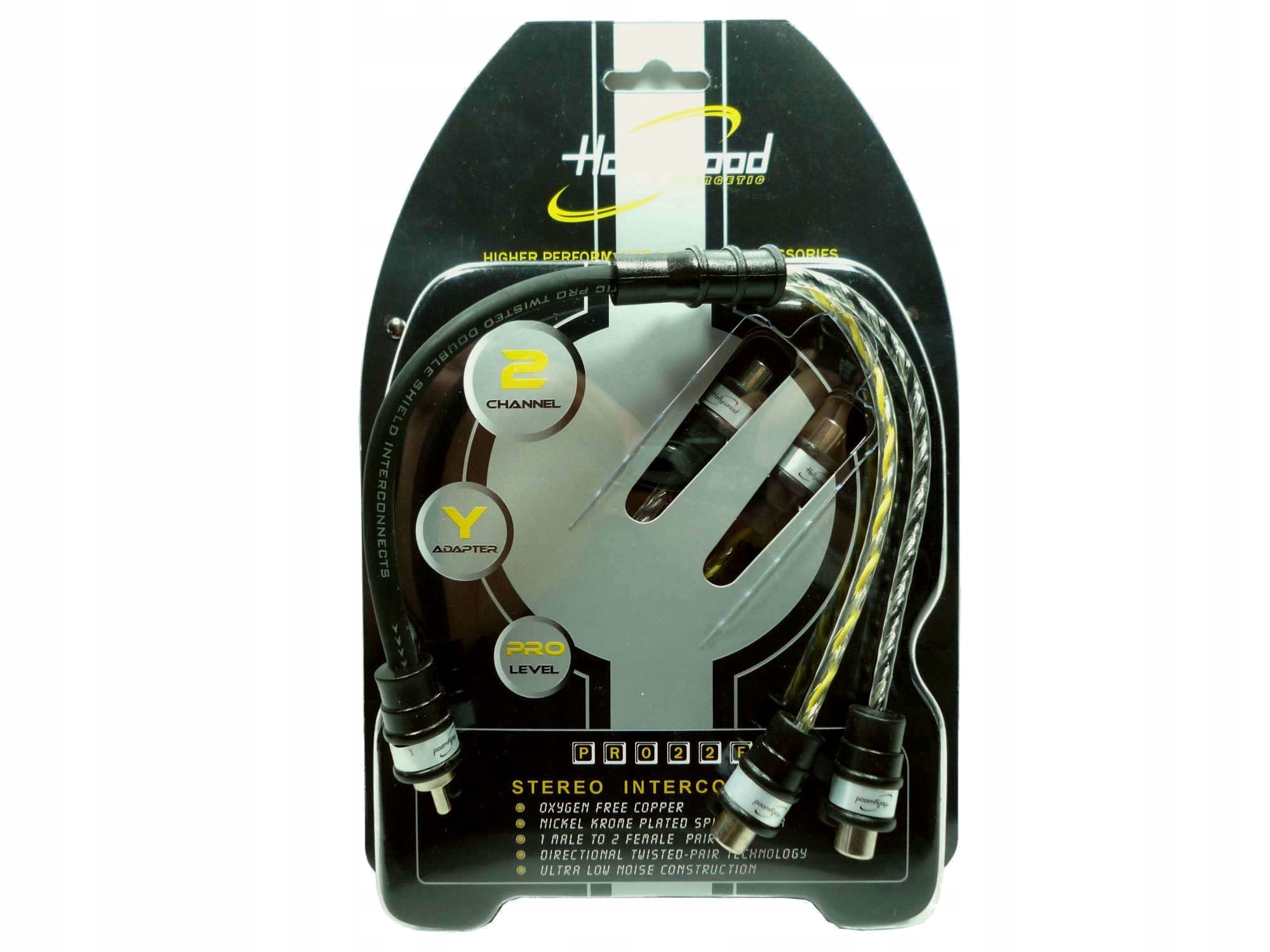 Rozdzielacz przewodów sygnałowy 2 RCA GN 1 RCA WT