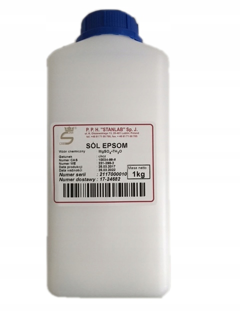

Siarczan Magnezu 1 kg Sól Epsom Chcz Stanlab