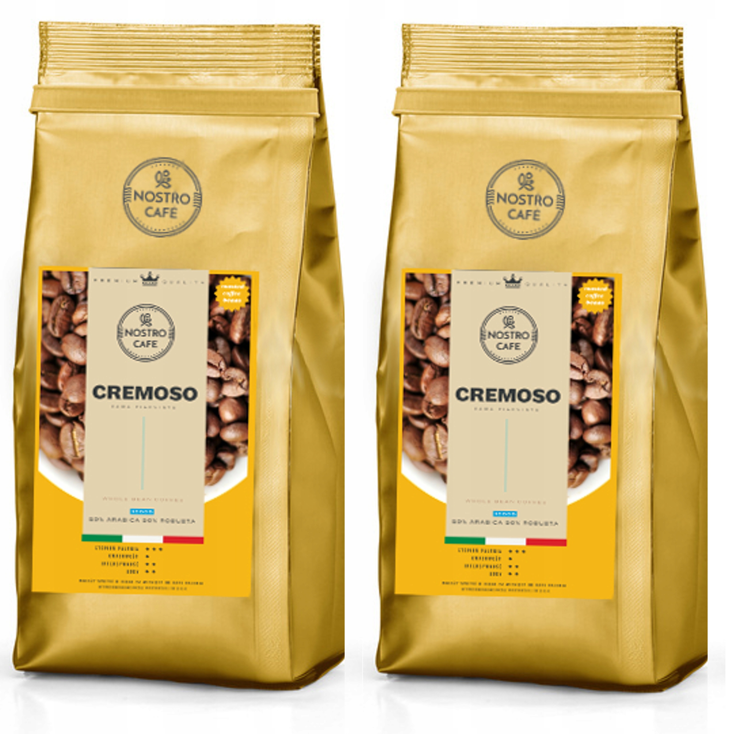 Levně Káva Zrnková Cremoso 2KG Čerstvě Pražená