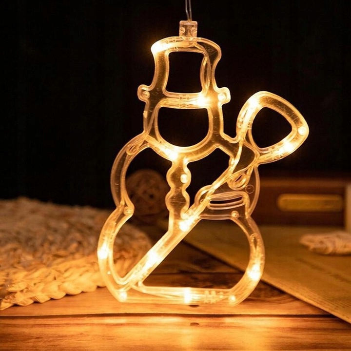 Ozdoba okienna BAŁWAN LED CIEPŁE ŚWIATŁO