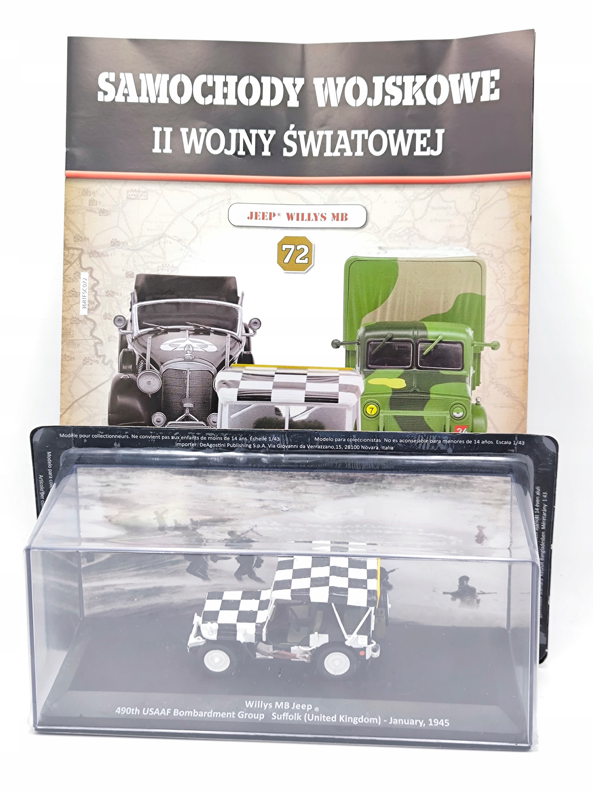 Auta 2WŚ Willys Mp Jeep Usaaf 1945 1:43 DeAgostini