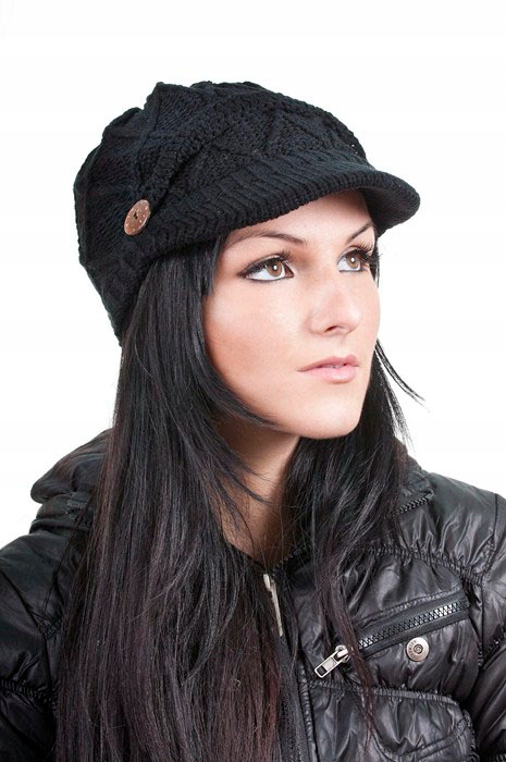 

Czapka Ciepła Modna Likwidacja -80% H011CZARNY