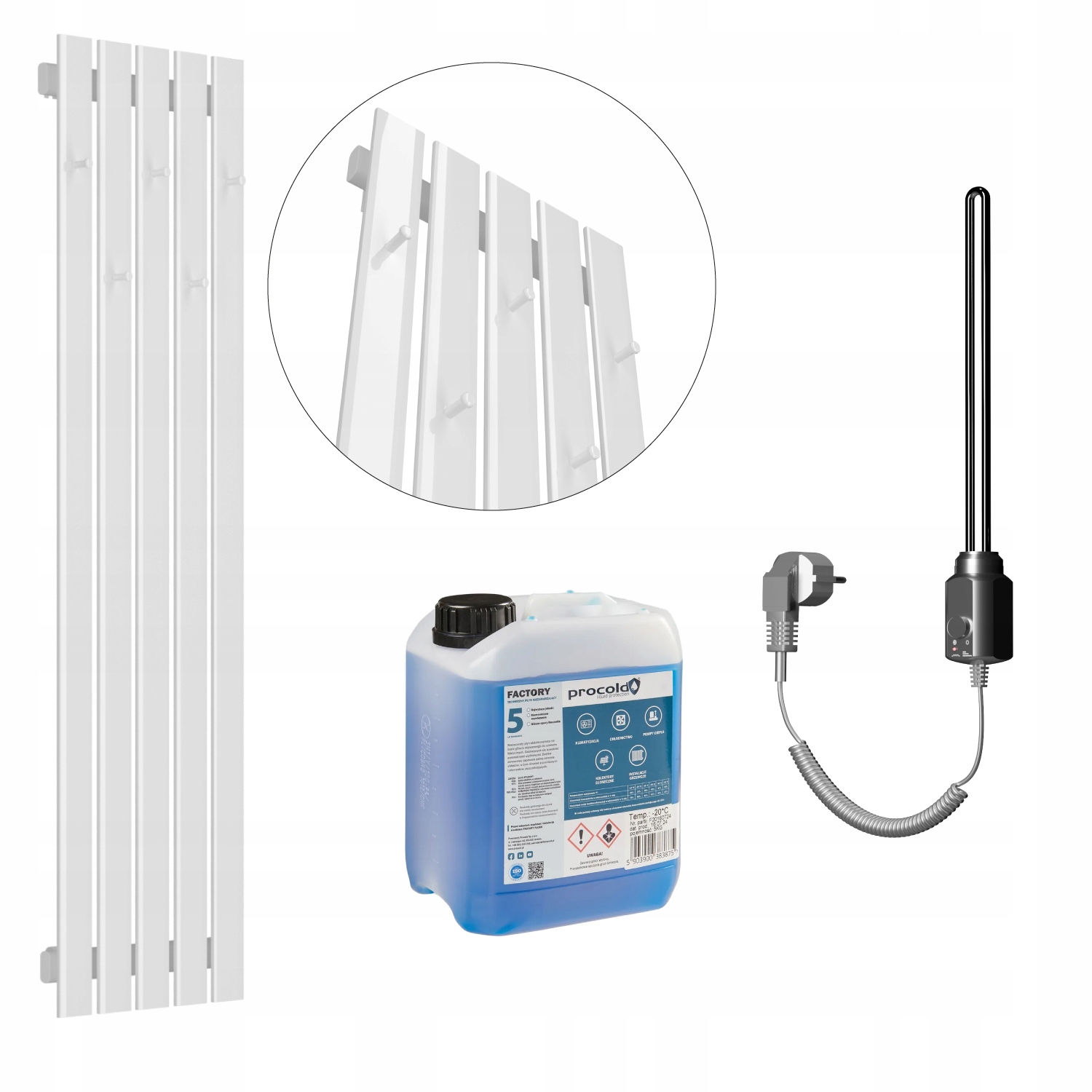 Set Elektrický ohřívač Bellohook 100x38 Bílý Lesk