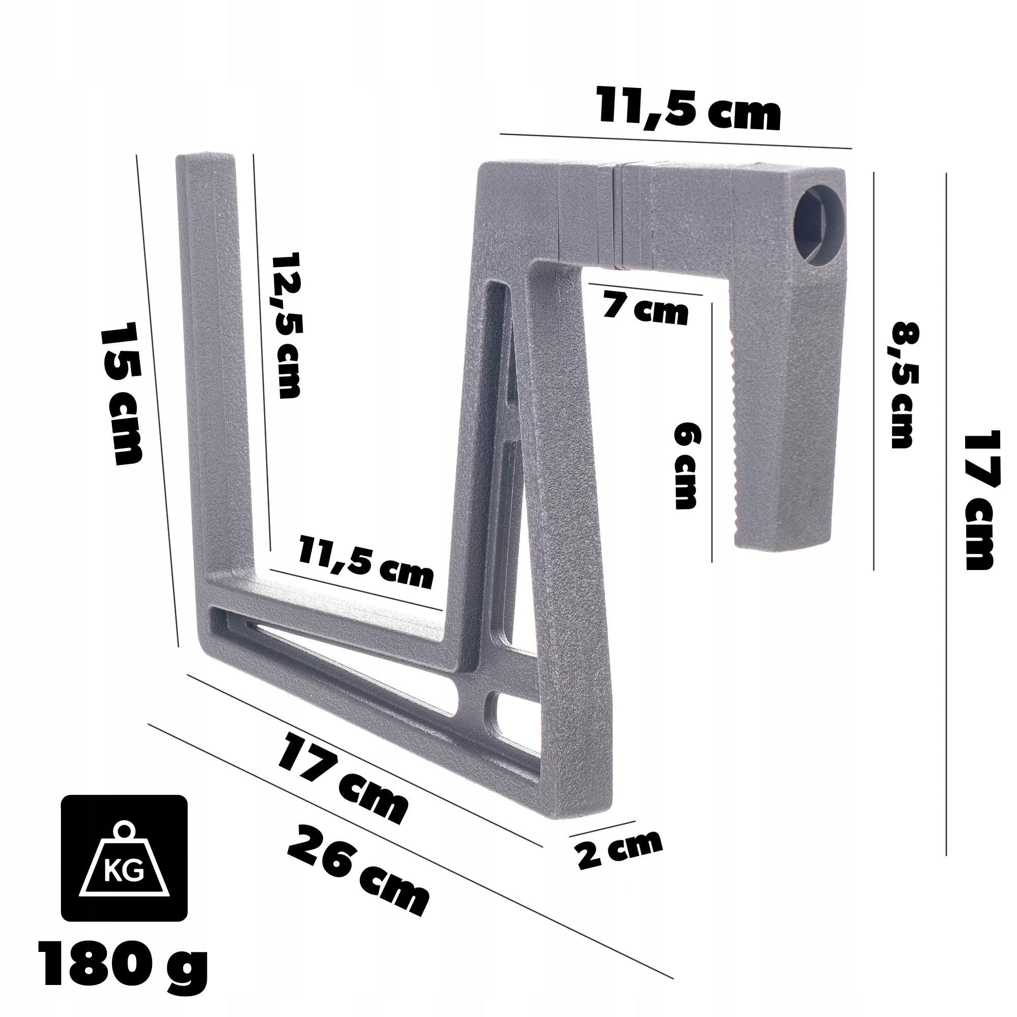 UCHWYT WIESZAK NA DONICZKĘ SKRZYNKĘ BALKONOWĄ HAK REGULOWANY ZESTAW 2 szt Kod producenta K10098