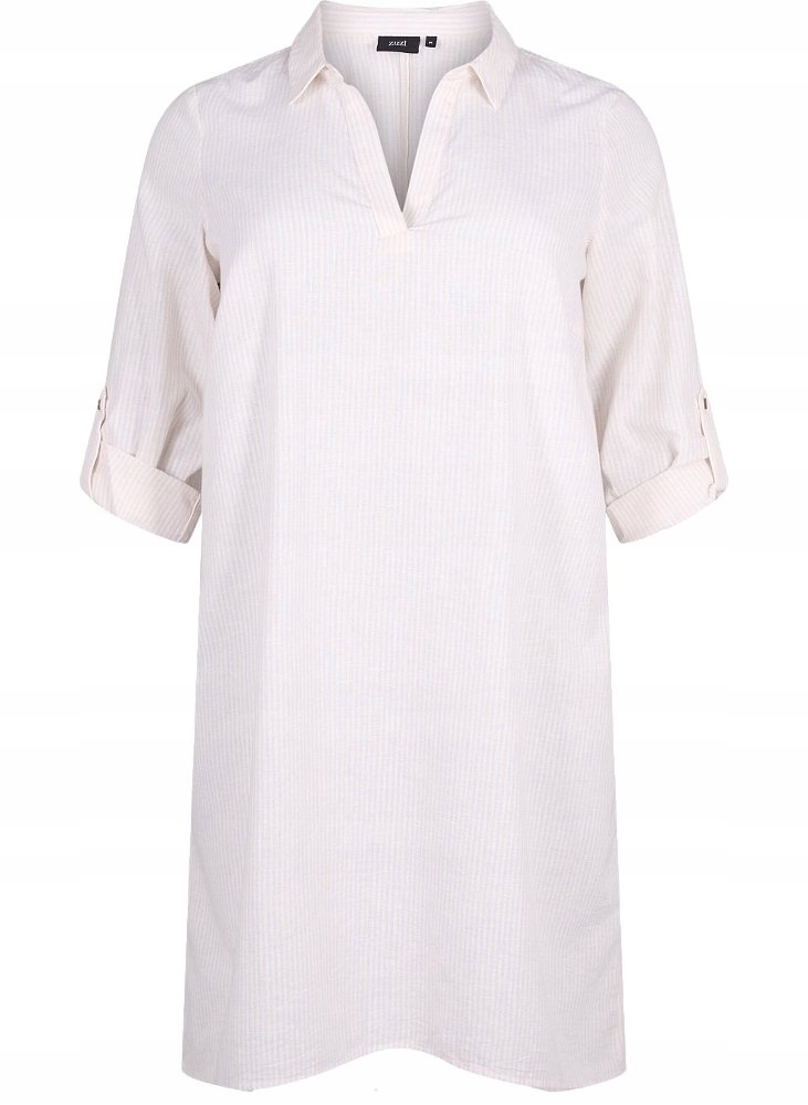 Tunika Plus Size Zizzi Bavlněná Šaty S Proužky 047C 48