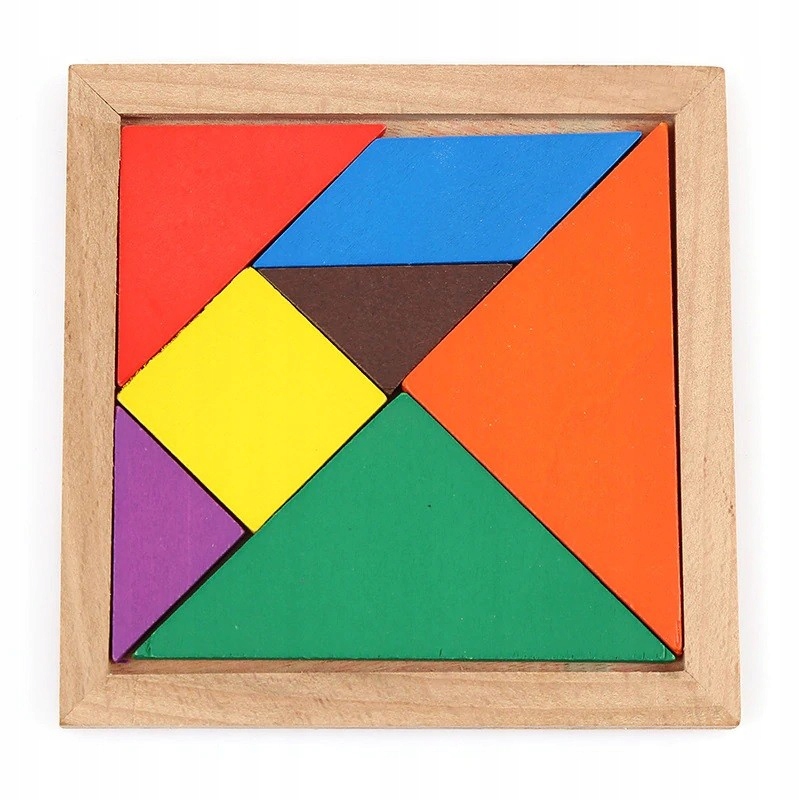 

Układanka Tangram drewniana gra logiczna, 7 elemen