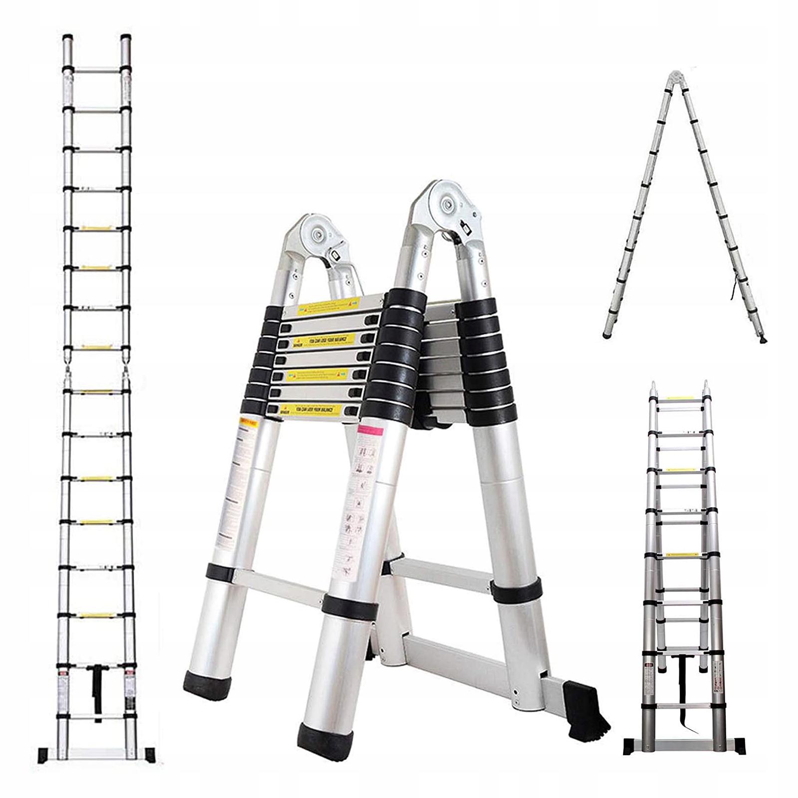

Teleskopowa drabina składana 5 m aluminiowa 150 kg
